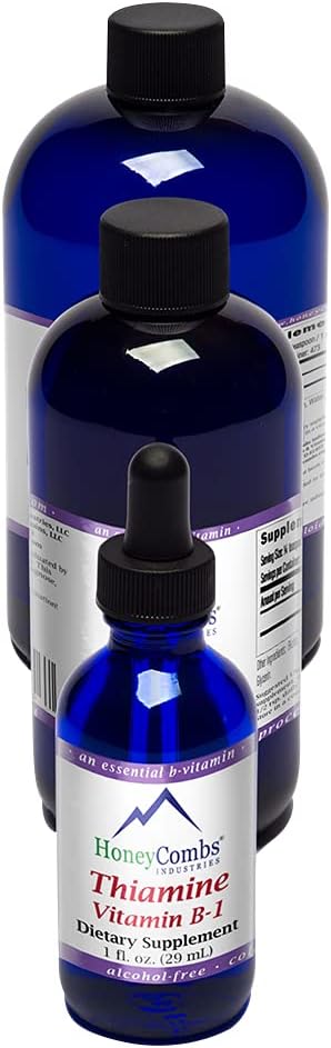 HoneyCombs Vitamin B1 (Thiamine) Liquid Drops - High Potency - Nervous System, Energy & Overall Health - Vegan Liquid B Vitamins (240 mL) - görsel 6