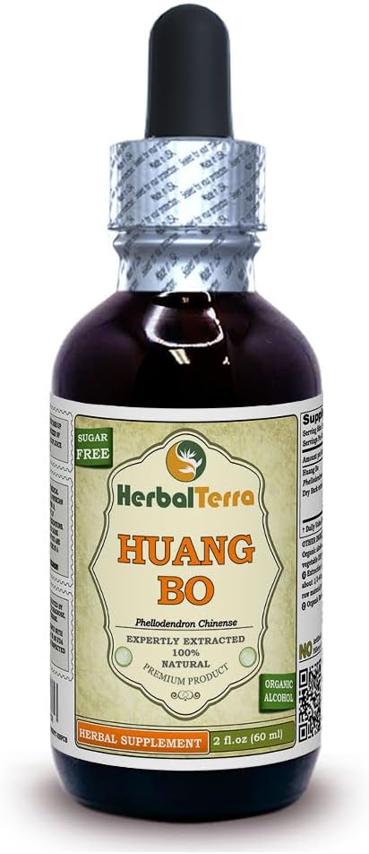 HerbalTerra Huang Bo (Phellodendron Chinense) Glycerite - Alcohol-Free Liquid Extract, 5x60 mL - görsel 7