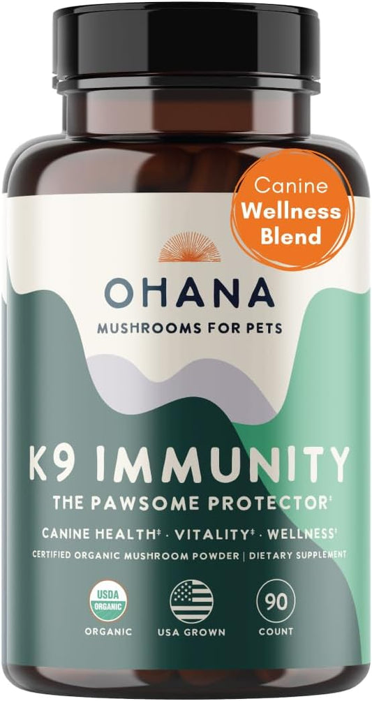 Ohana K9 Immunity Dog Supplements – 6 – Immune support: The mushroom extracts work together to help balance immune – Image 1