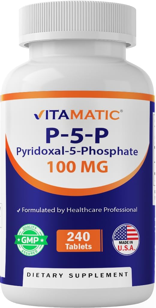 Vitamatic P5P 100 mg (Pyridoxal-5-Phosphate) – Energy Metabolism: P5P helps convert food into usable energy by – Image 1