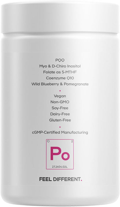 Codeage PQQ Ovarian Harmony+ - Liposomal Formula with PQQ, Myo-Inositol & D-Chiro-Inositol 40:1 Blend, Folate 5-MTHF, CoQ10, – Image 9