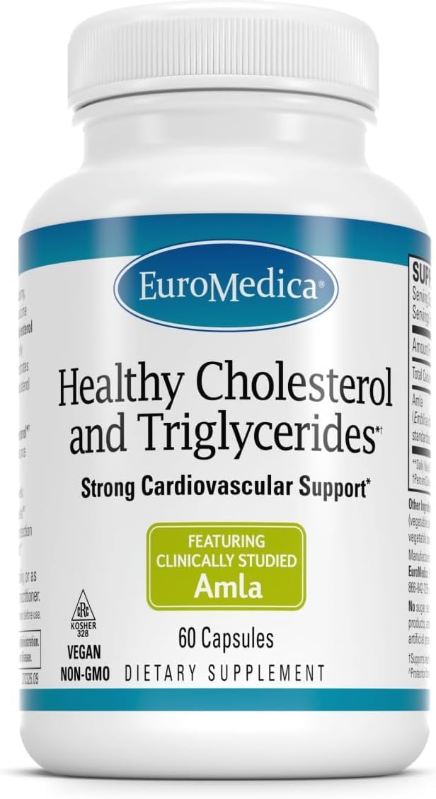 Euromedica Healthy Cholesterol and Triglycerides with Amla - 60 Capsules - görsel 1