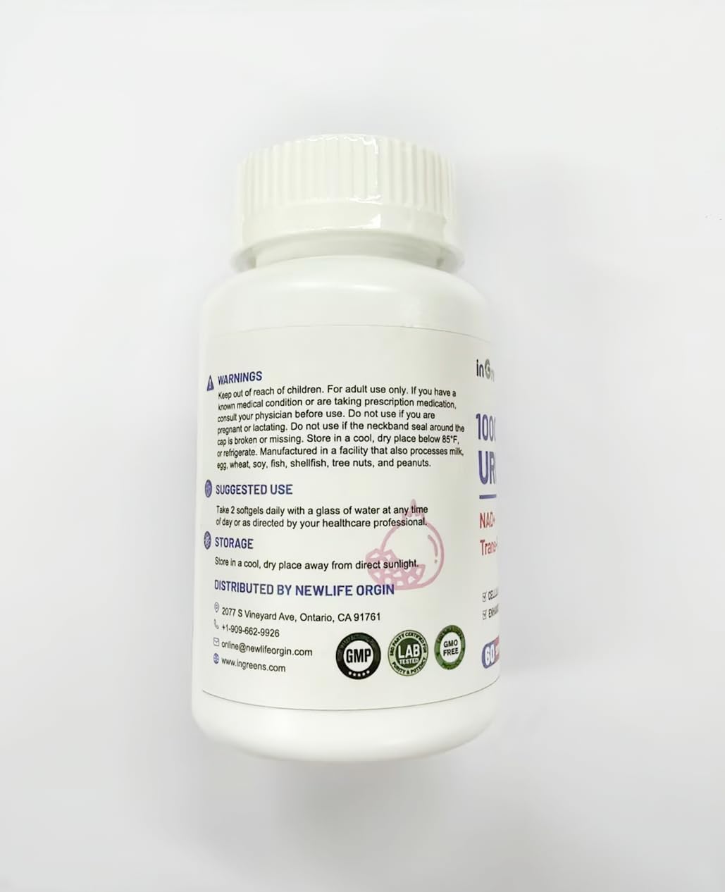 inGreens Urolithin A 1000mg with NAD+ 300mg, – Mitochondrial Health: Urolithin A promotes mitophagy, clearing out – Image 2