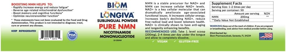 Biom NMN Sublingual Powder – Advanced Nanotised Nicotinamide Mononucleotide - görsel 2