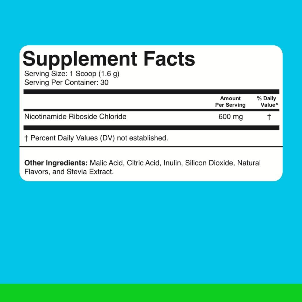 Dr. Colbert, MD NAD+ Powder | Lemon-Lime Flavour | by Divine Health | Energy Boost Formula | Nicotinamide Riboside Chloride – Image 4