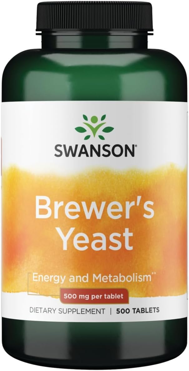 Swanson Brewer's Yeast - B Complex Vitamin Formula (500mg, 500 Tablets) (2 Pack) - görsel 8