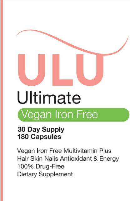Ultimate Multivitamin: Vegan, Iron Free, Promotes Stronger Hair, Skin, & Nails and Improves Antioxidant & Energy with Better Sleep & Less Stress (Pack of Three - 540 Capsules)