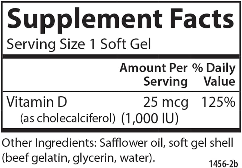 Carlson Vitamin D3 1000 IU (25 mcg) – 360 Softgel Capsules for Bone and Muscle Health - görsel 4