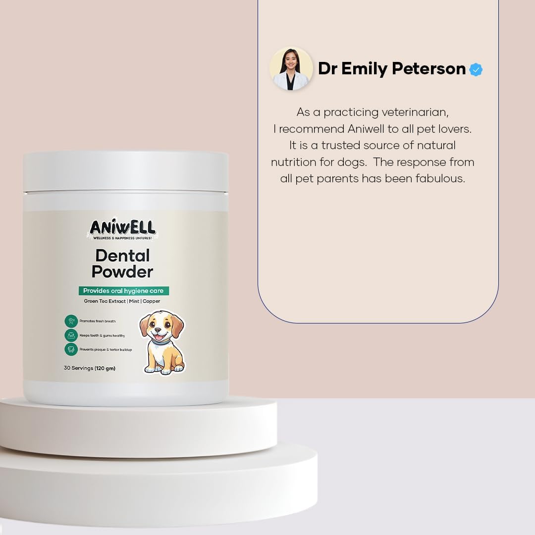 Aniwell Dog Dental Powder - Powered by Herbal Extracts for Fresh Breath and Dental Support (Pack of 3) - görsel 5