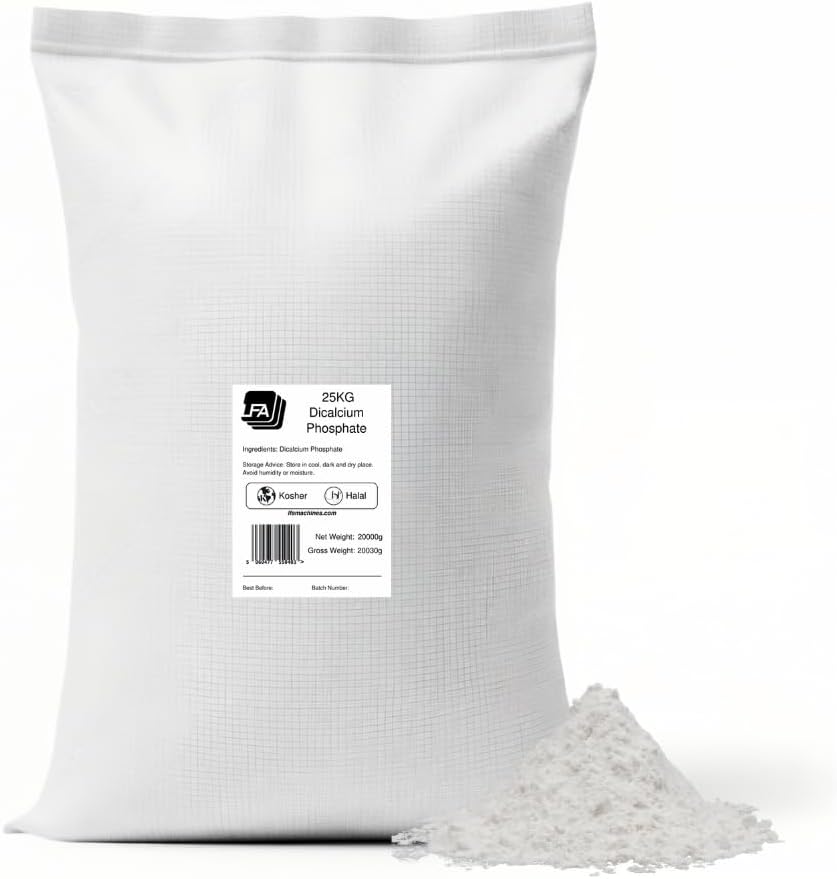 Dicalcium Phosphate Anhydrous DCP Powder - 25 kg - Food Anti-Caking Agent & Supplement Filler Excipient - görsel 1