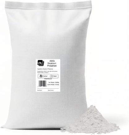 Dicalcium Phosphate Anhydrous DCP Powder - 25 kg - Food Anti-Caking Agent & Supplement Filler Excipient