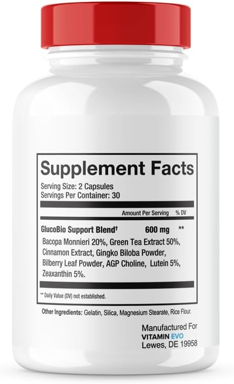 Official Glucobio Capsules - Blood Support Supplement (2 Pack, 120 Capsules) - görsel 3