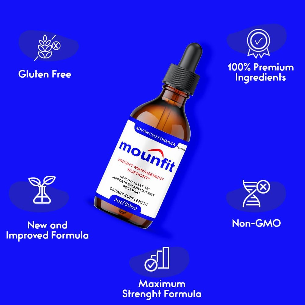 (5 Pack) Mounfit Drops, All Natural Formula, Mounfit Liquid Supplement Maximum Strength, Official Vitamin Extract for Men – Image 2
