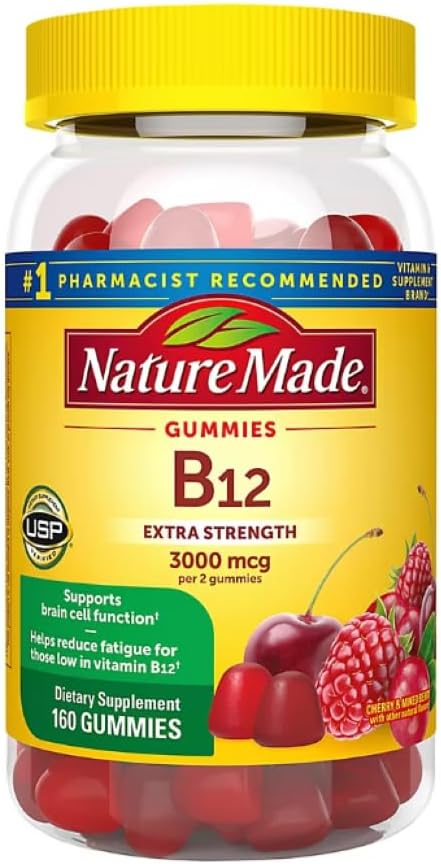 Nature Made B12 Gummies Extra Strength, 3000 – Supports energy metabolism – B12 helps turn food into glucose, – Image 1