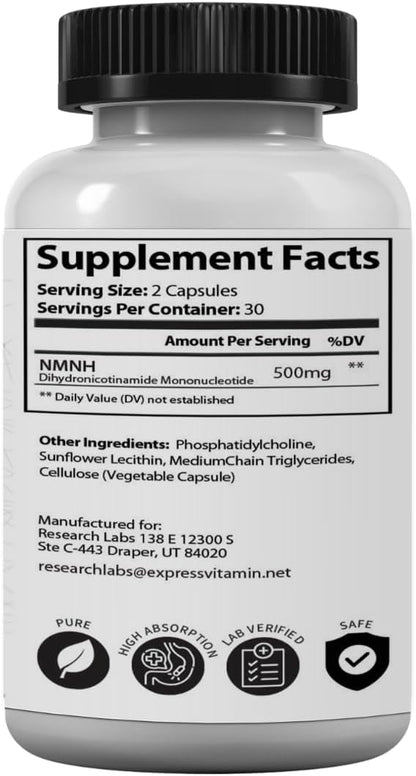 Research Labs Liposomal NMNH 500mg Per – Encourages healthy immune function – NAD+ plays a role in regulating – Image 5