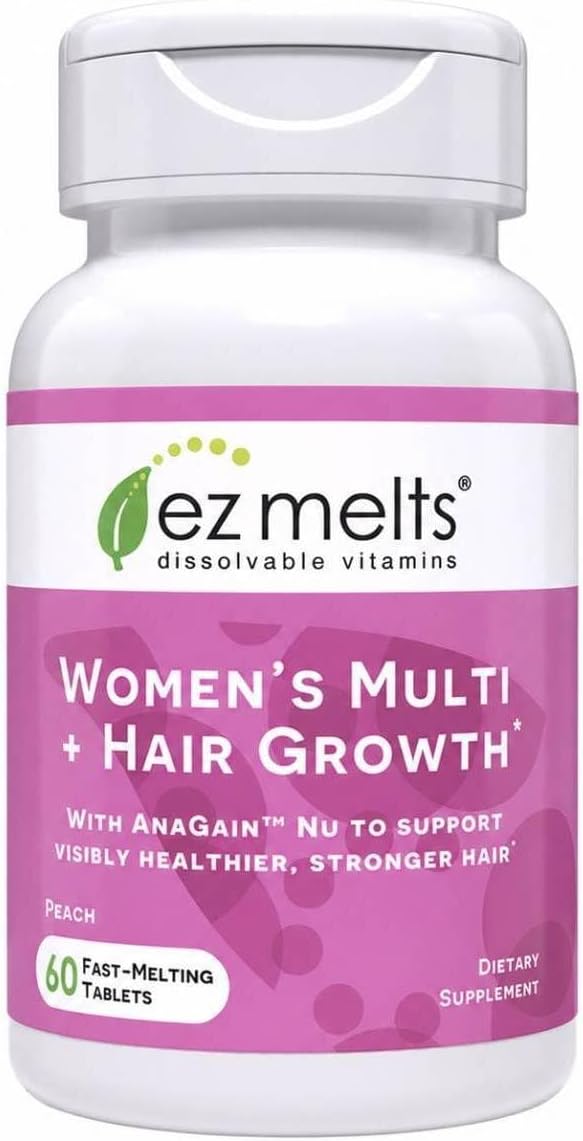 EZ Melts Women's's Multi + Hair Growth – – Methylated Folate and B12: These active forms support energy metabolism – Image 1