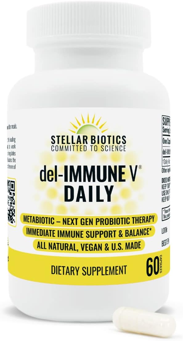 Del-Immune V Daily - All-Natural Immune Support & Gut Health Metabiotic (1000 Capsules) - görsel 6