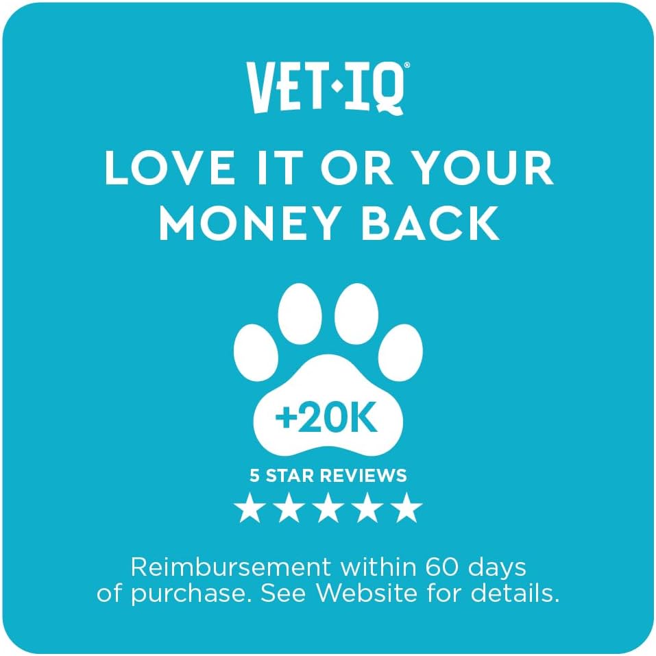 VetIQ Skin and Coat Supplement for Dogs, Helps Maintain Healthy Skin and Shiny Coat, Hickory Smoke Flavour Dog Chew, Made in the USA, 60 Count - görsel 8