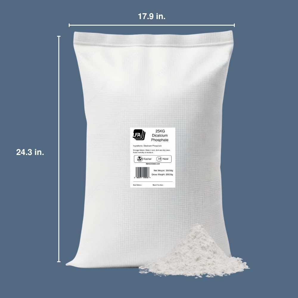 Dicalcium Phosphate Anhydrous DCP Powder - 25 kg - Food Anti-Caking Agent & Supplement Filler Excipient - görsel 5
