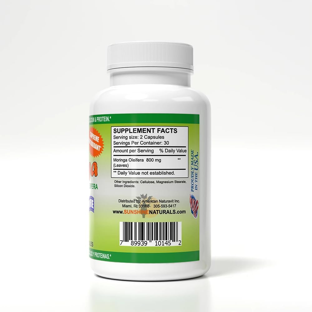 Sunshine Naturals Moringa Nutritional – Potassium: Helps maintain healthy blood pressure and fluid balance. – Image 4