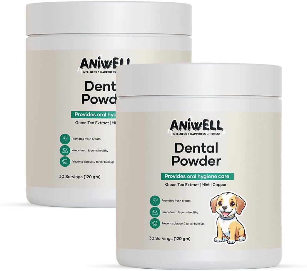 Aniwell Dog Dental Powder - Powered by Herbal Extracts for Fresh Breath and Dental Support (Pack of 3) - görsel 8