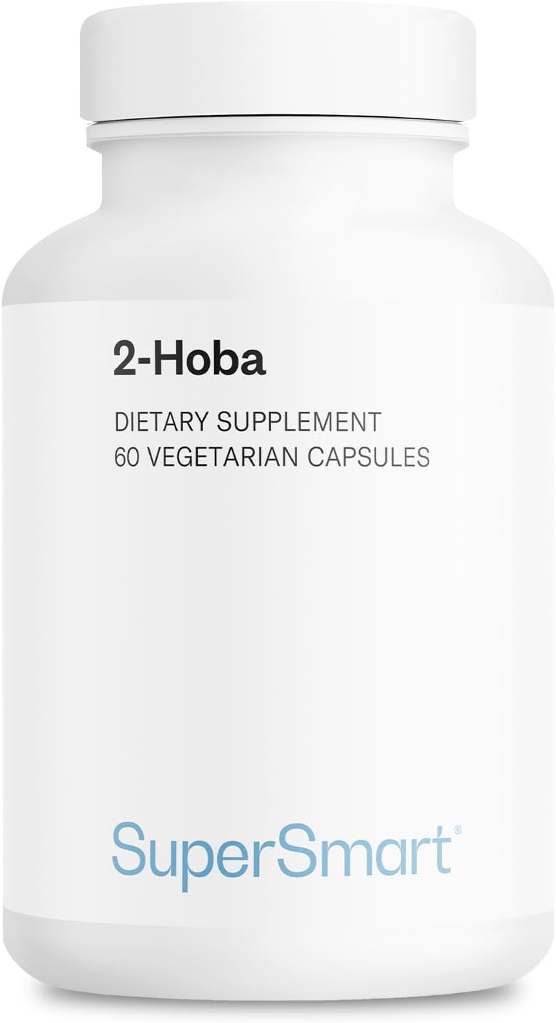 Supersmart 2-HOBA Supplement 100mg per Day (Hobamine) - 2-Hydroxybenzylamine | Non-GM & Gluten free - 60 Vegetarian Capsules – Image 1