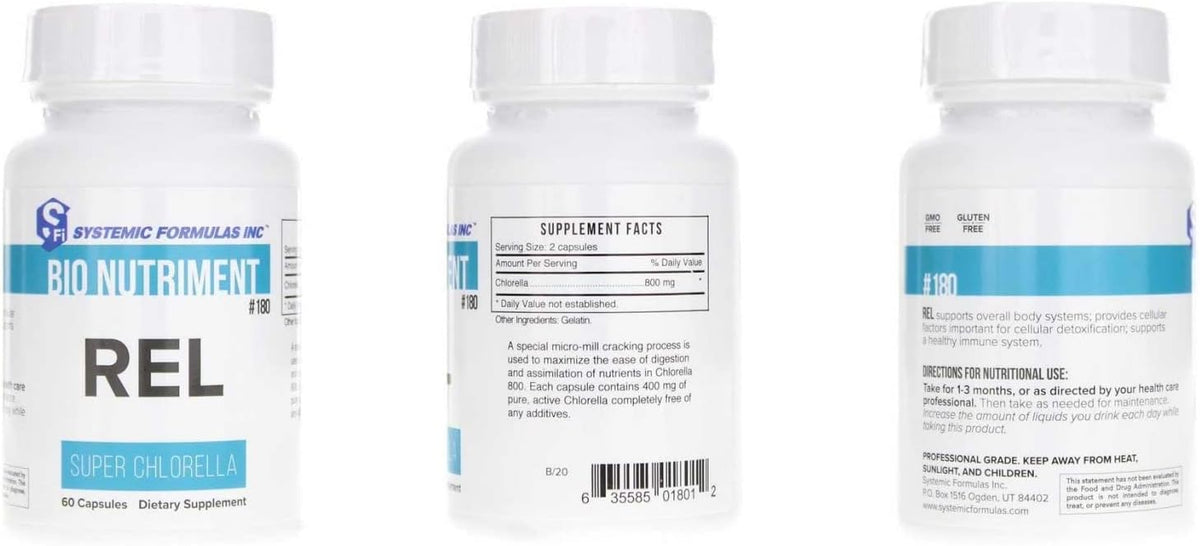 Systemic Formulae REL - CHLORELLA – Natural detoxification: The chlorophyll in chlorella binds to heavy metals and – Image 2