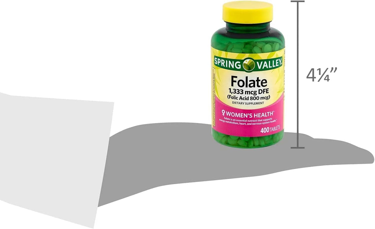 Spring Valley Folate Supplement, 1,333 mcg – Red blood cell formation: Helps maintain healthy oxygen transport – Image 5