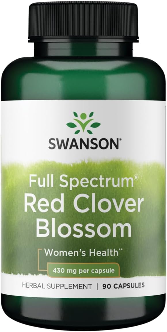 Swanson Red Clover Blossom 430 Milligrams 90 Capsules - görsel 1
