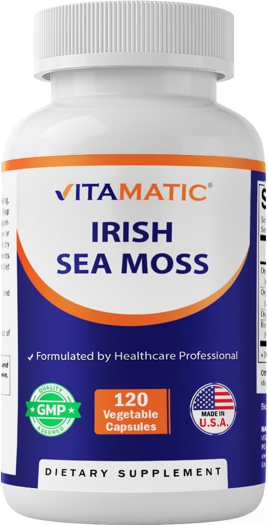 Vitamatic Irish Sea Moss – 120 Vegan Capsules with Bladderwrack & Burdock Root - görsel 1
