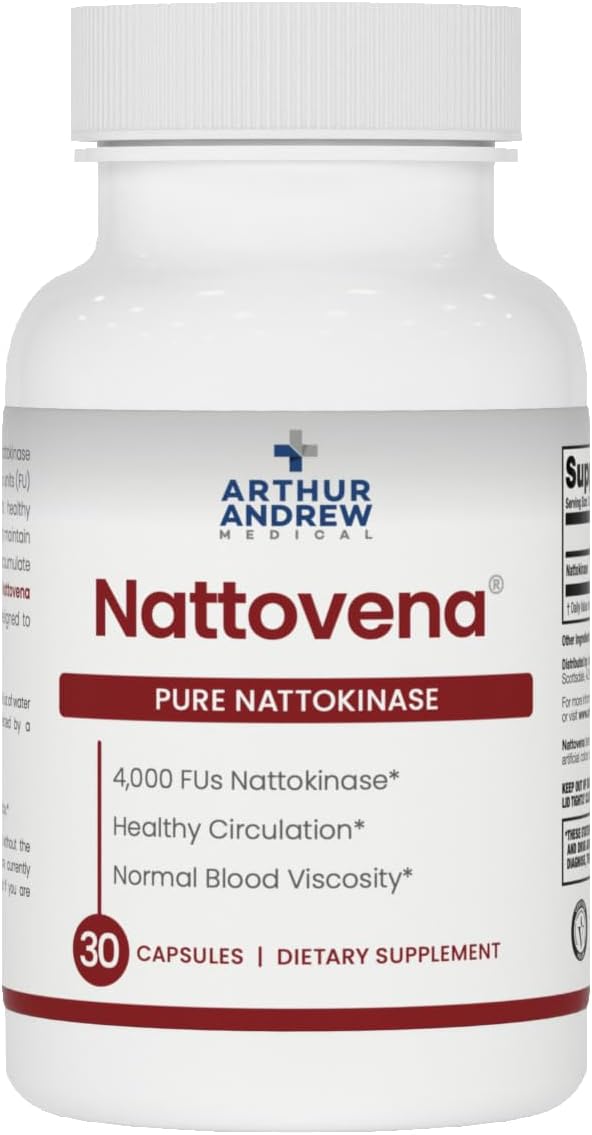 Arthur Andrew Medical Nattovena Pure Nattokinase Supplement, Double Strength 4,000 FUs per Capsule, 180 Capsules - görsel 10