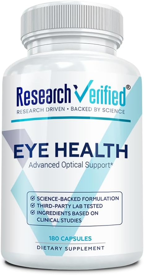 Research Verified Eye Health – Nourish and – Retinal Support: Vitamins A, C, E and selenium act as antioxidants to – Image 1