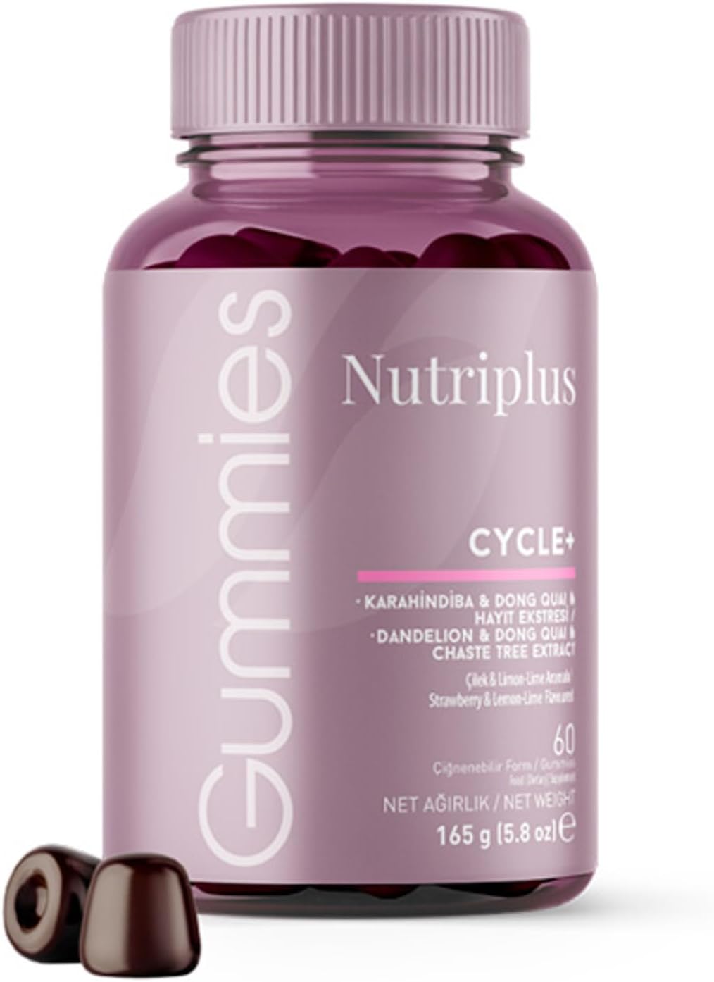 FARMASi Nutriplus Cycle Plus Gummies - Vegan Women's's Support Supplement with Iron, Vitamin B6 & Botanical Extracts, – Image 5