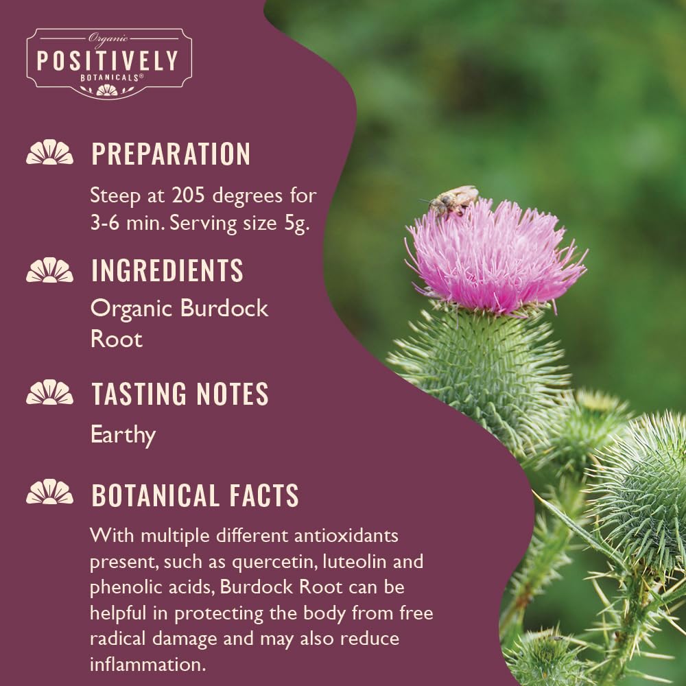 Organic Positively Botanicals Company, Burdock Root, Herbal Tea Loose Leaf Botanical, 453 g - görsel 2