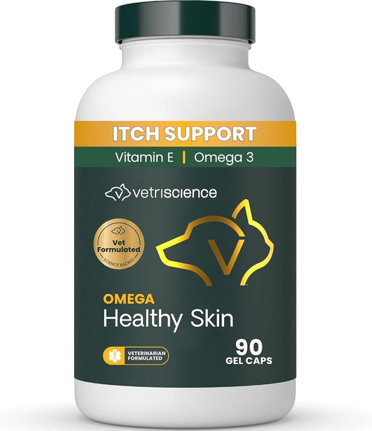 VetriScience Omega – Healthy Skin & Coat – Skin & Coat Health: The combination of fish oil, borage oil, and – Image 1