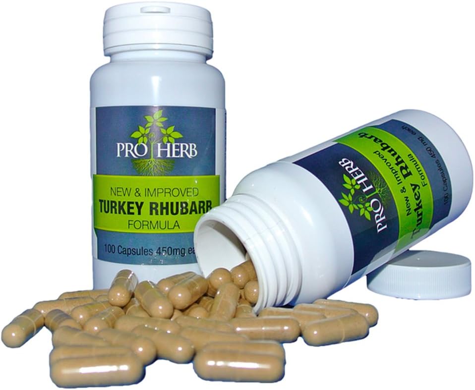 Pro Herb Turkey Rhubarb 450mg, 100 Capsules - görsel 1
