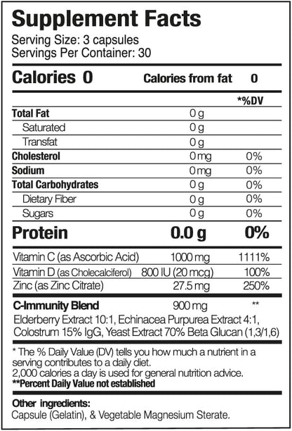 Vitamin C – Boost Your Body System. 90 Capsules (1-Pack)