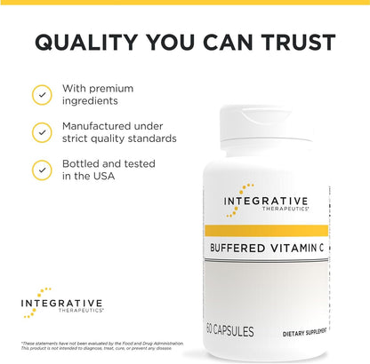 Integrative Therapeutics Buffered Vitamin C 1,000 mg with Magnesium & Calcium – 60 Vegan Capsules
