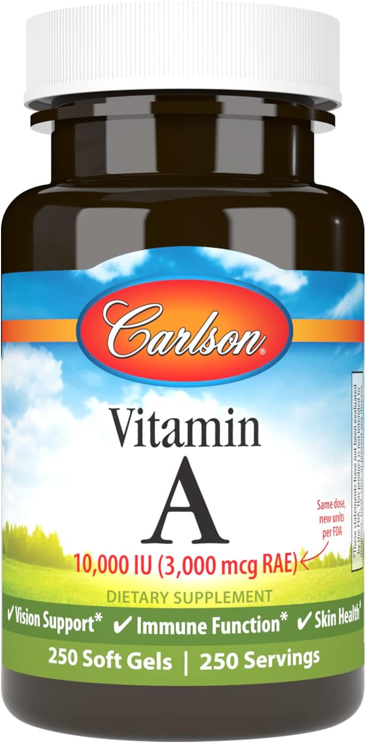 Carlson - Vitamin A Solubilised, 10000 IU (3000 mcg RAE), Water Soluble, Vision Health, 100 Softgels - görsel 7
