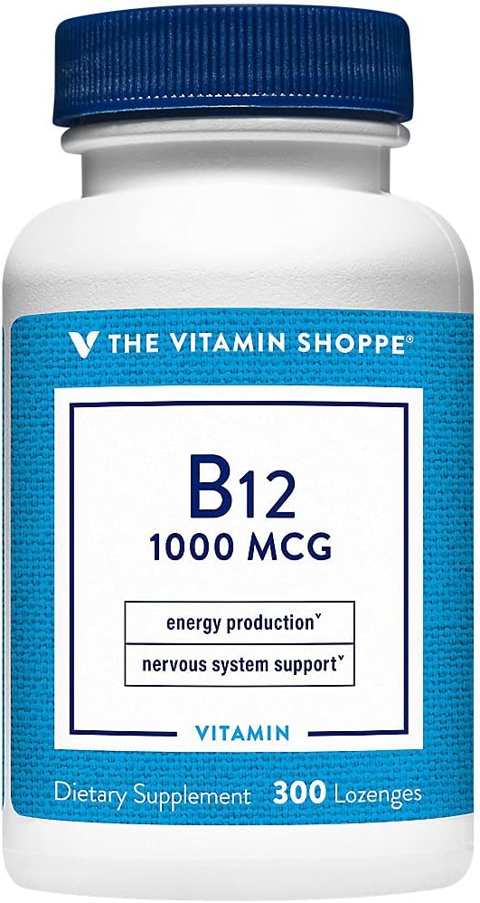The Vitamin Shoppe Vitamin B12 1000mcg – Supports Energy Production: B12 helps turn carbohydrates into glucose, – Image 1