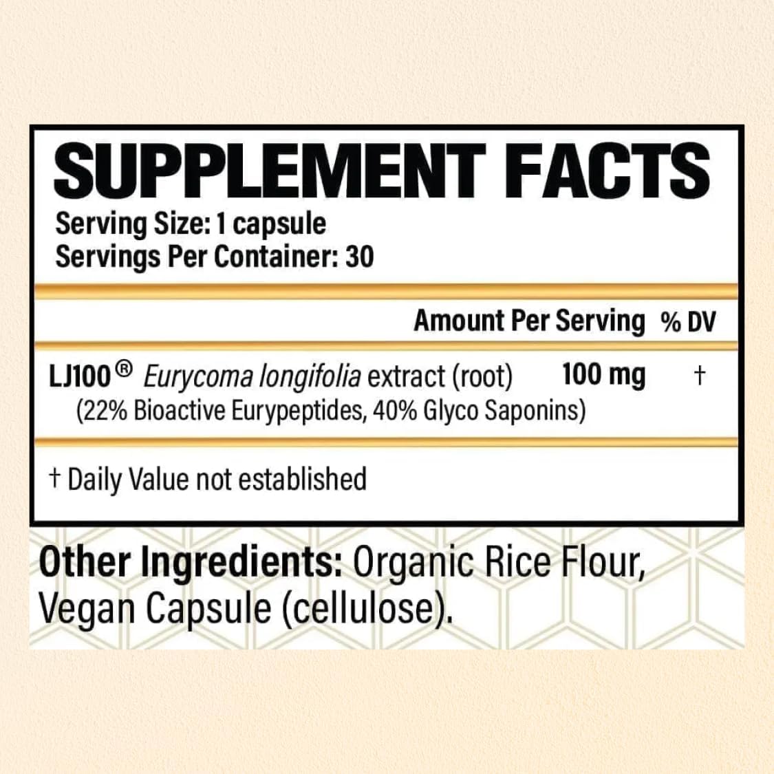 CHOQ Tongkat Ali Extract 100 mg – LJ100 Longjack with 40% Glycosaponins, 30 Vegan Capsules - görsel 6