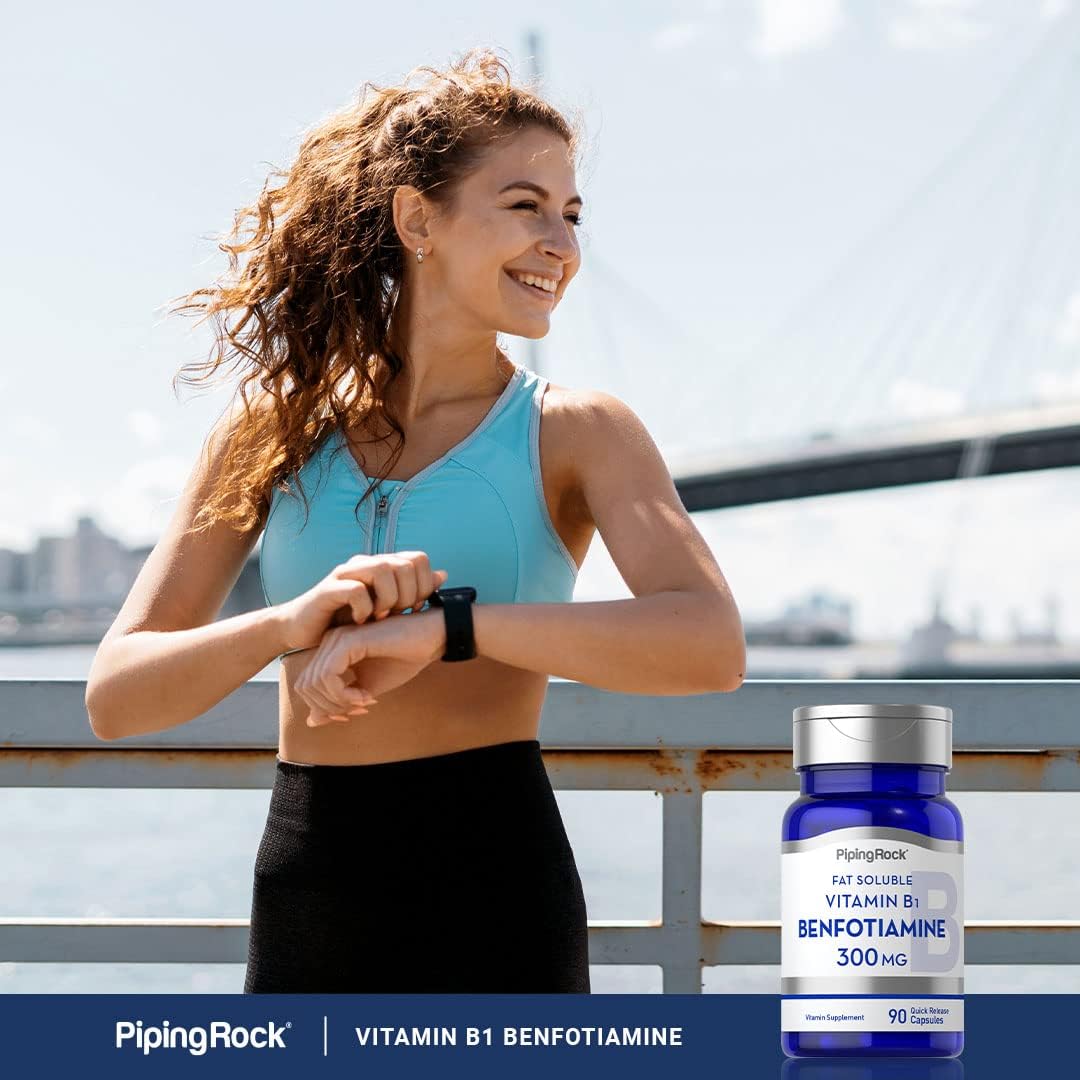 Piping Rock Benfotiamine 300mg | 90 Capsules | Fat Soluble Vitamin B1 - görsel 6