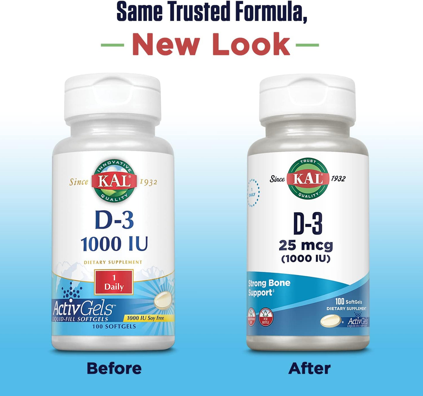 KAL Vitamin D3 1000 IU Softgels – Supports Bone Health and Immune Function - görsel 2