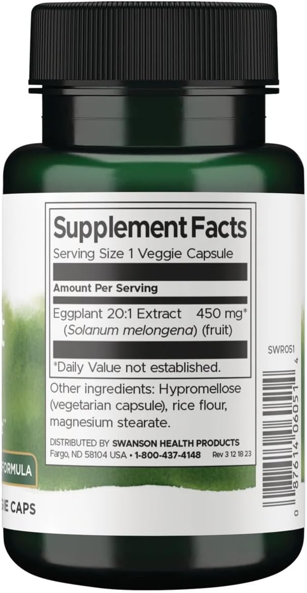 Swanson Eggplant Extract 20:1, 450 mg, 30 Veg Capsules (2 Pack) - görsel 2