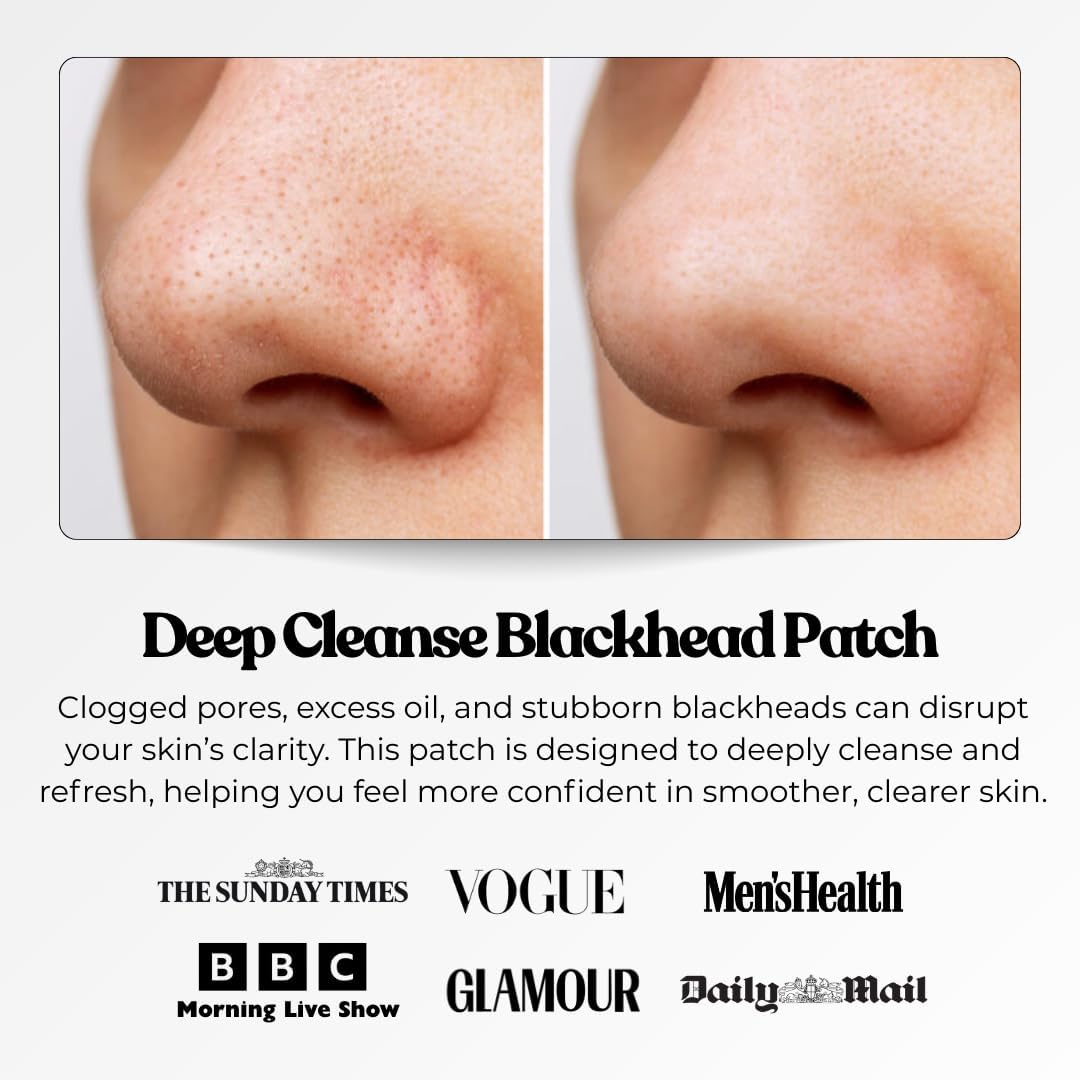 The Patch Collection® – Blackheads Deep Cleansing Pore Strips | Charcoal, Witch Hazel, Aloe Vera (Pack of 20) - görsel 3