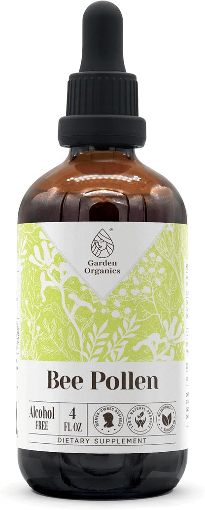 Bee Pollen Alcohol-Free Natural Tincture Extract, Immune System Booster, Liquid Drops Made from 100% Bee Pollen (60 mL)