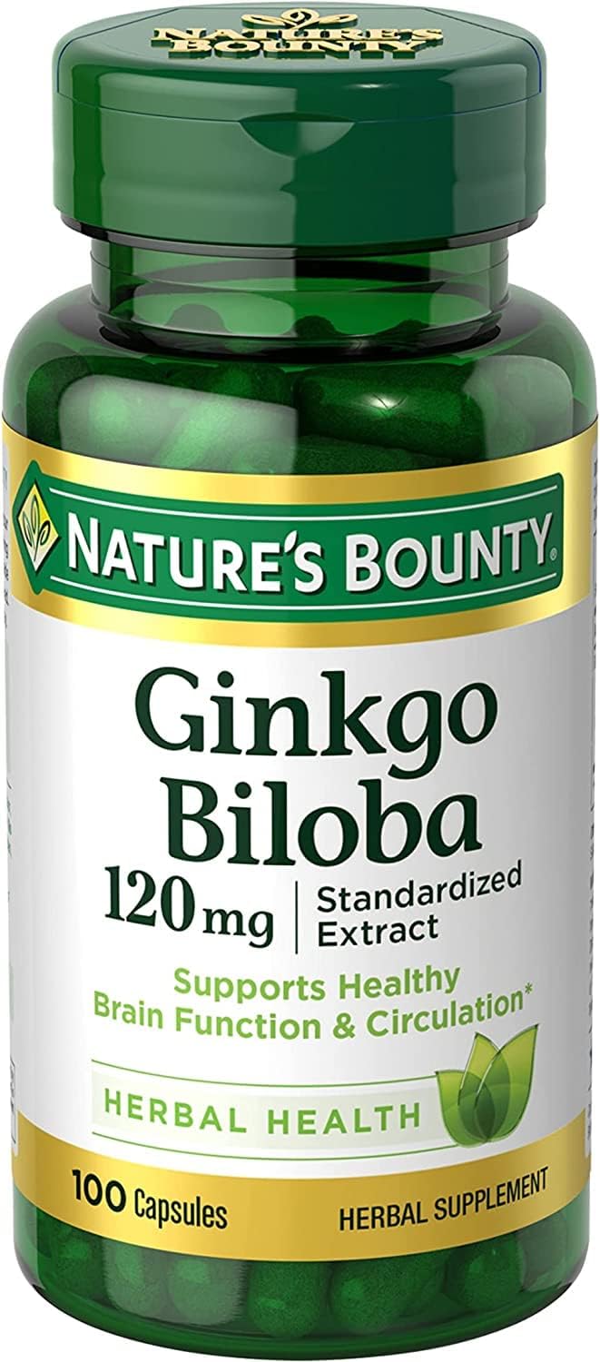 Nature's Bounty Ginkgo Biloba 120 mg, 100 Capsules - görsel 1