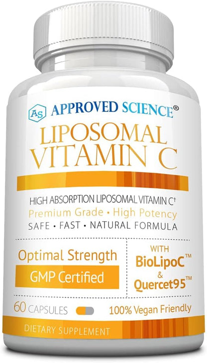 Approved Science Liposomal Vitamin C with Quercetin, 1100 mg, 360 Capsules