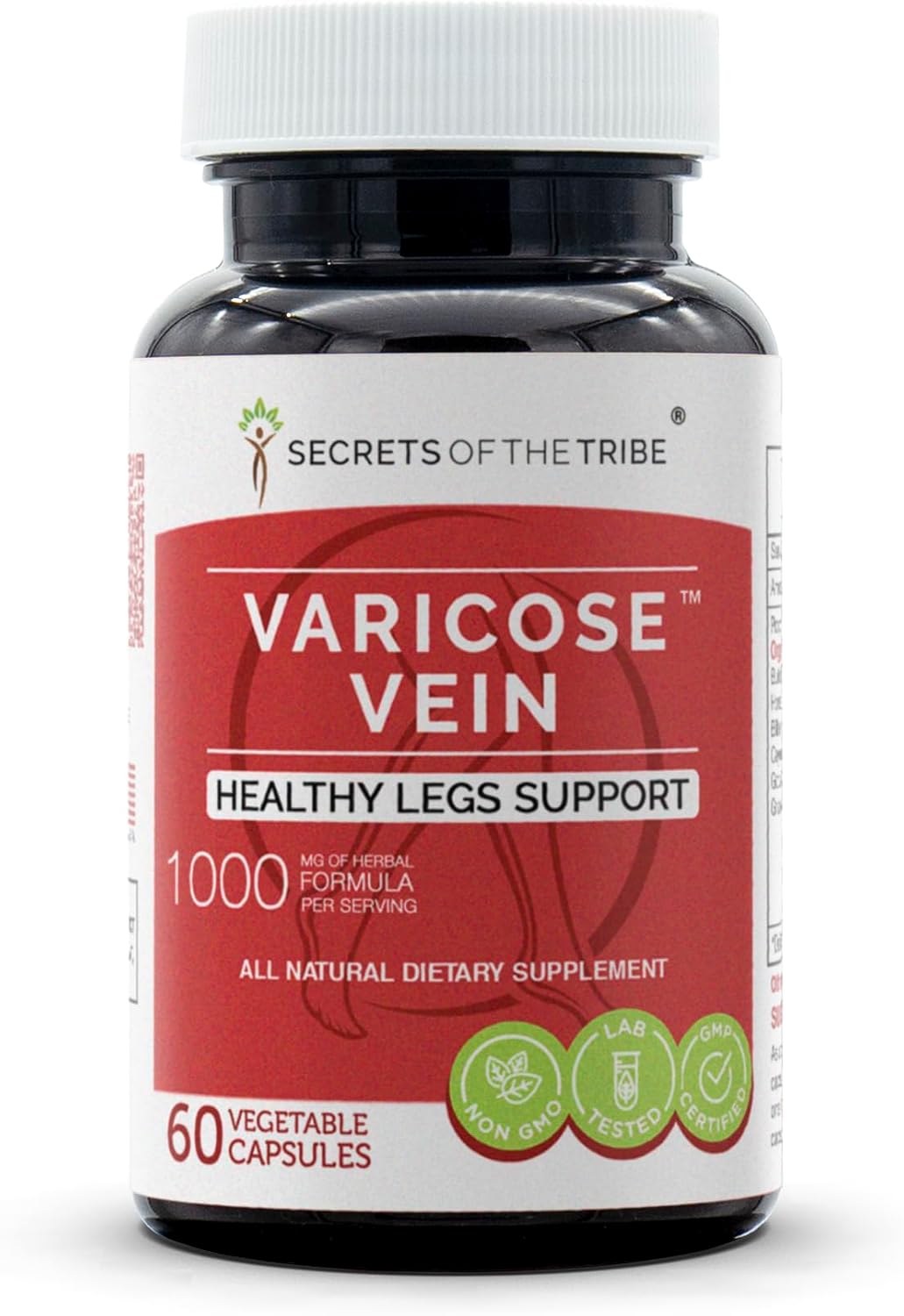 Secrets of the Tribe Varicose Vein Support Herbal Supplement (60 Capsules) - görsel 1