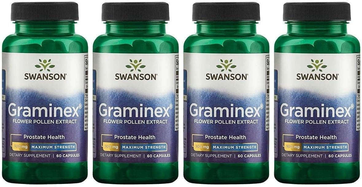 Swanson Graminex Flower Pollen Extract – Supports Prostate, Kidney, Bladder & Urinary Tract Health – Non-GMO – 60 Capsules - görsel 8